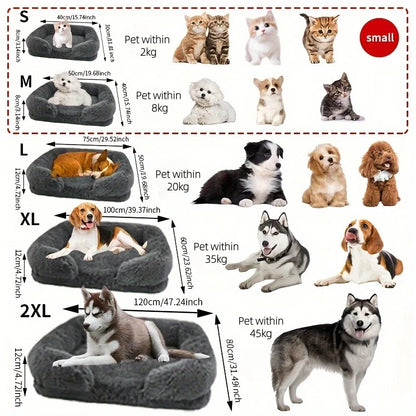 Calming Orthopaedic Memory Foam Dog Bed – Anxiety-Relief Sofa Bed with Washable Cover (S–XXL)