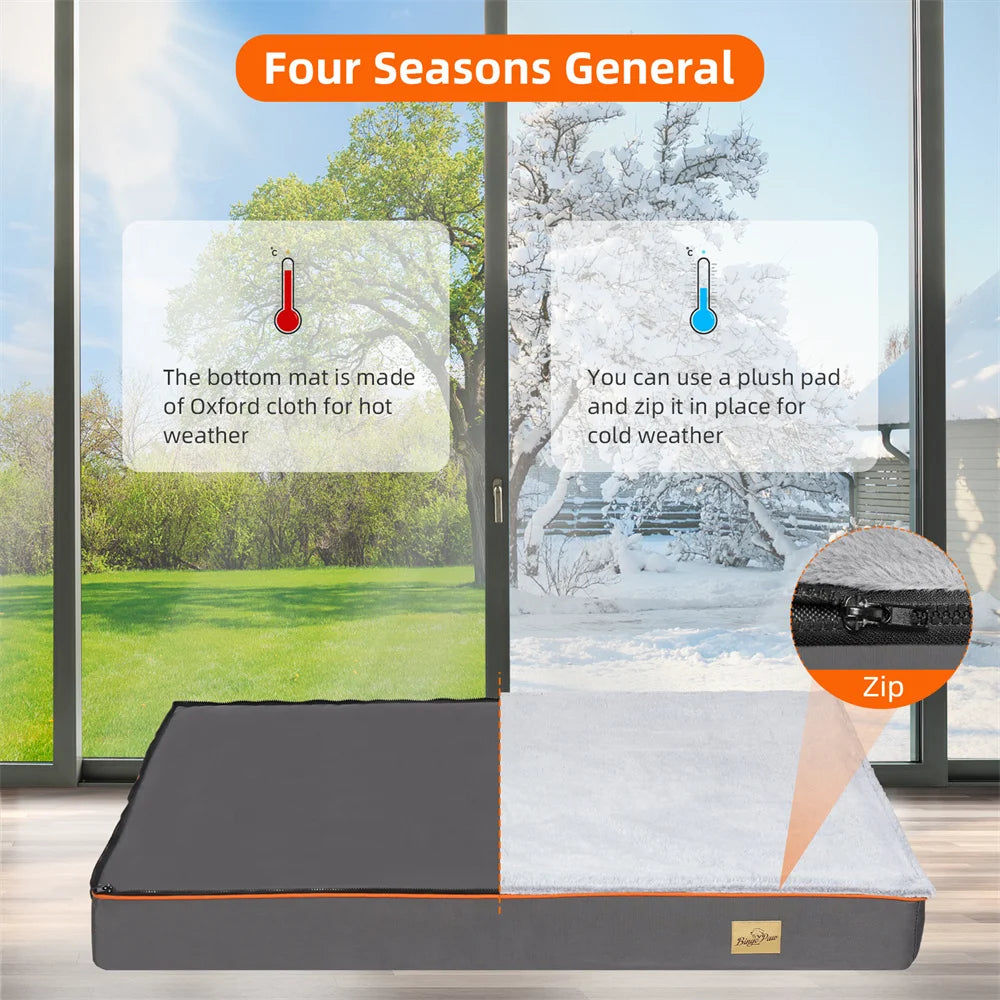 Premium Orthopaedic Memory Foam Dog Bed – Waterproof, Washable Heavy-Duty Mattress for Large & XL Dogs