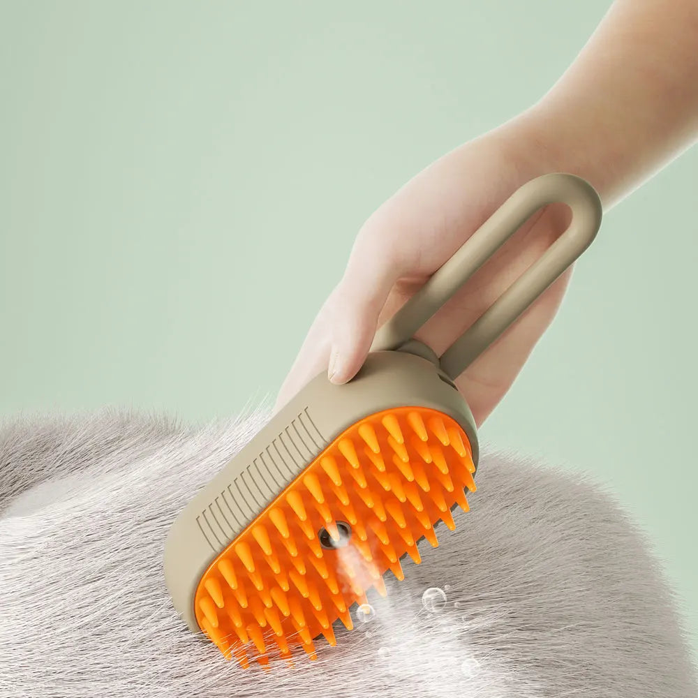3-in-1 Steam Grooming Brush That Reduces Shedding in Minutes
