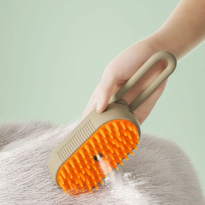 3-in-1 Steam Grooming Brush That Reduces Shedding in Minutes