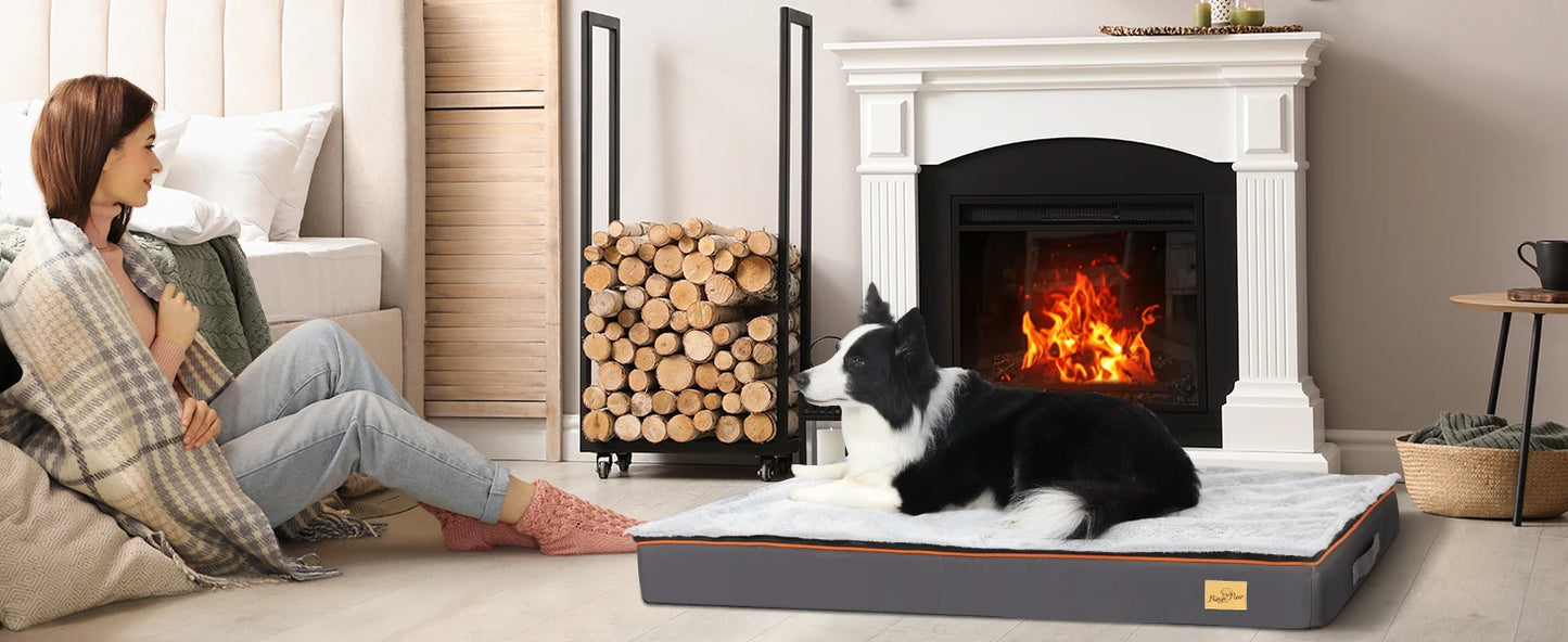 Premium Orthopaedic Memory Foam Dog Bed – Waterproof, Washable Heavy-Duty Mattress for Large & XL Dogs