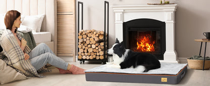 Premium Orthopaedic Memory Foam Dog Bed – Waterproof, Washable Heavy-Duty Mattress for Large & XL Dogs