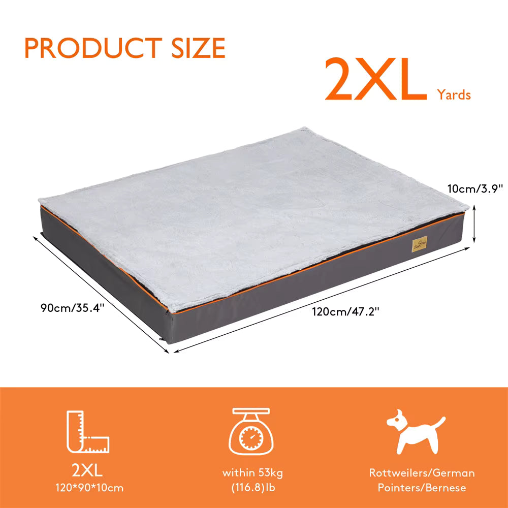 Premium Orthopaedic Memory Foam Dog Bed – Waterproof, Washable Heavy-Duty Mattress for Large & XL Dogs