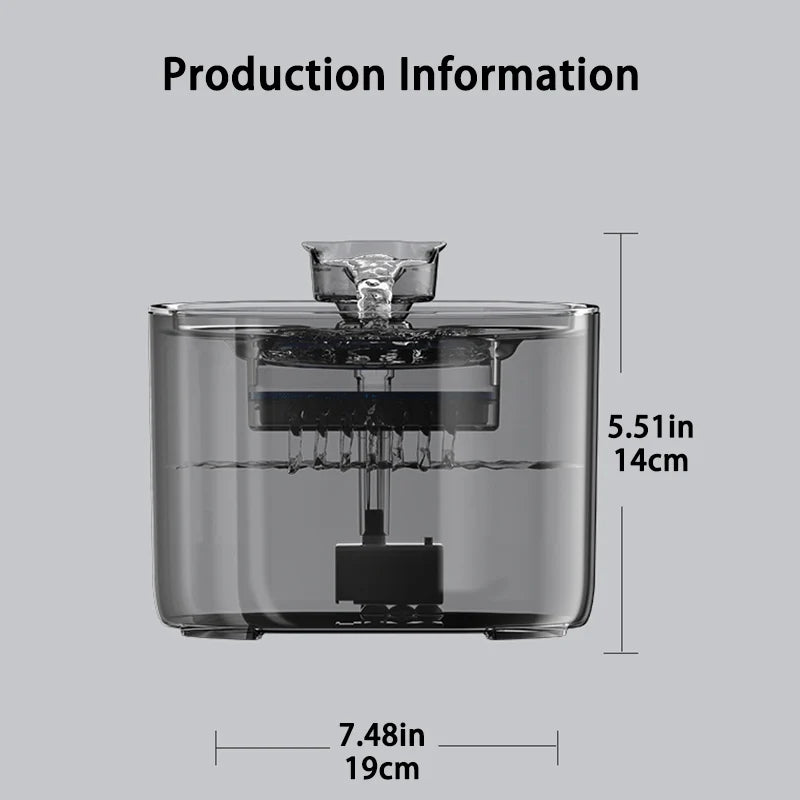 Automatic Pet Drinking Fountain for Cats & Dogs – Quiet Filtered Water Bowl