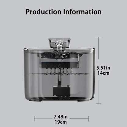 Automatic Pet Drinking Fountain for Cats & Dogs – Quiet Filtered Water Bowl