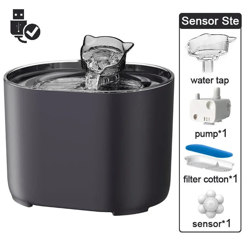 Automatic Pet Drinking Fountain for Cats & Dogs – Quiet Filtered Water Bowl